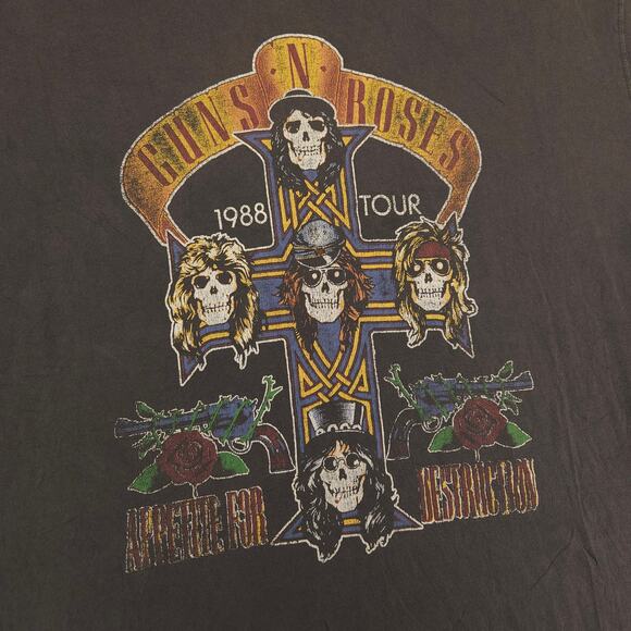 Guns N Roses Short Sleeve Graphic Band T Shirt Adult Mens Size XL Gray - Picture 4 of 9